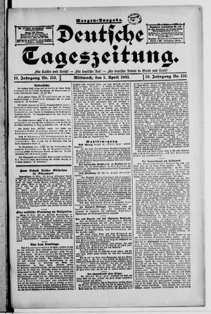 Deutsche Tageszeitung vom 01.04.1903