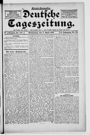 Deutsche Tageszeitung vom 02.04.1903