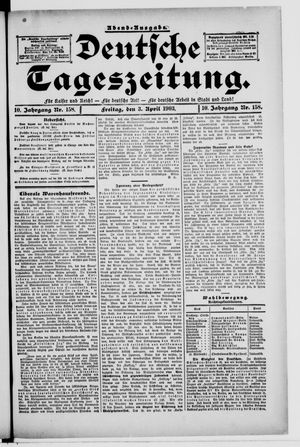 Deutsche Tageszeitung vom 03.04.1903