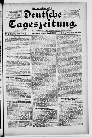 Deutsche Tageszeitung vom 08.04.1903