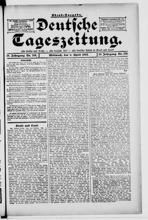 Deutsche Tageszeitung vom 08.04.1903