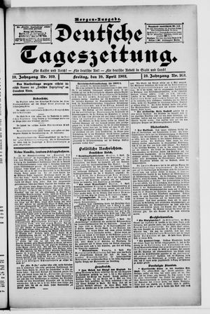 Deutsche Tageszeitung vom 10.04.1903