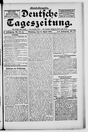 Deutsche Tageszeitung on Apr 14, 1903