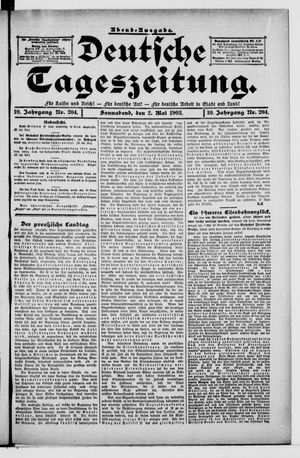 Deutsche Tageszeitung vom 02.05.1903