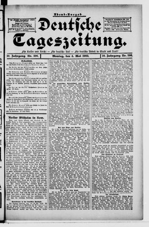 Deutsche Tageszeitung vom 04.05.1903