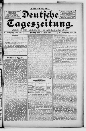 Deutsche Tageszeitung vom 15.05.1903