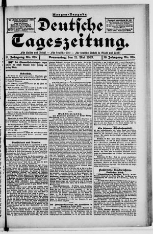 Deutsche Tageszeitung vom 21.05.1903