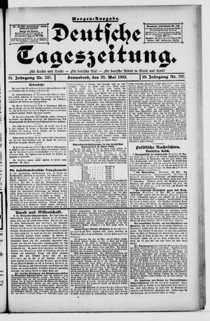 Deutsche Tageszeitung vom 23.05.1903