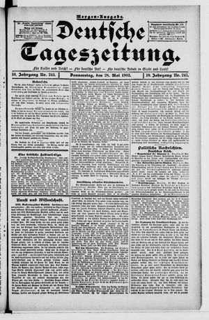 Deutsche Tageszeitung vom 28.05.1903