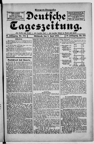 Deutsche Tageszeitung on Jun 3, 1903