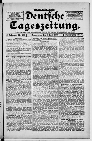 Deutsche Tageszeitung on Jun 4, 1903