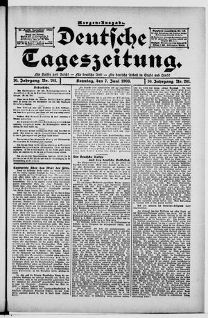 Deutsche Tageszeitung vom 07.06.1903