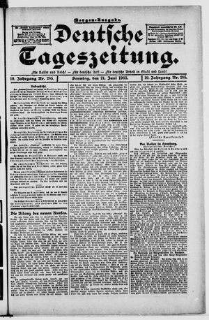 Deutsche Tageszeitung vom 21.06.1903