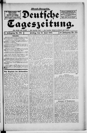 Deutsche Tageszeitung on Jun 26, 1903