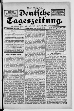 Deutsche Tageszeitung vom 02.07.1903
