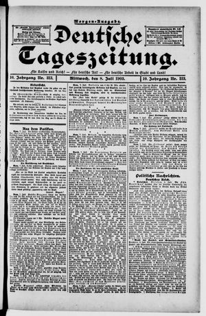 Deutsche Tageszeitung vom 08.07.1903