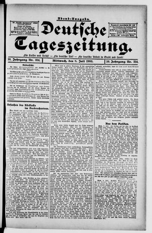 Deutsche Tageszeitung vom 08.07.1903