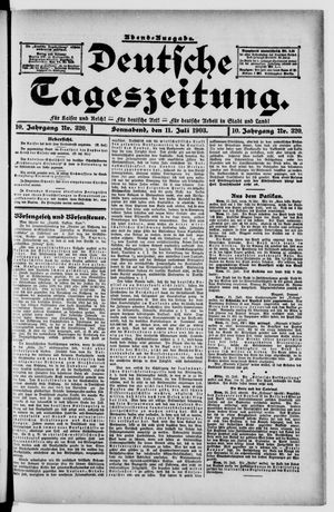 Deutsche Tageszeitung vom 11.07.1903