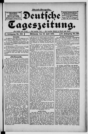 Deutsche Tageszeitung on Jul 29, 1903