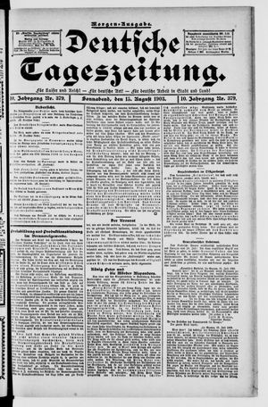 Deutsche Tageszeitung on Aug 15, 1903