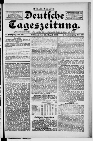 Deutsche Tageszeitung vom 26.08.1903