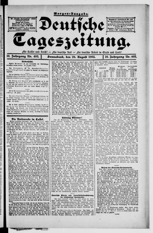 Deutsche Tageszeitung vom 29.08.1903