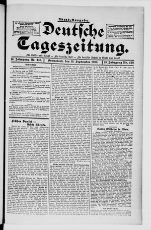 Deutsche Tageszeitung on Sep 19, 1903