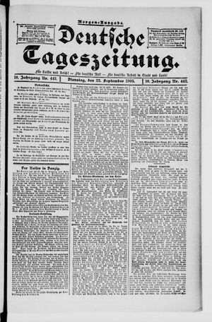 Deutsche Tageszeitung vom 22.09.1903