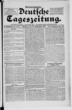 Deutsche Tageszeitung vom 29.09.1903