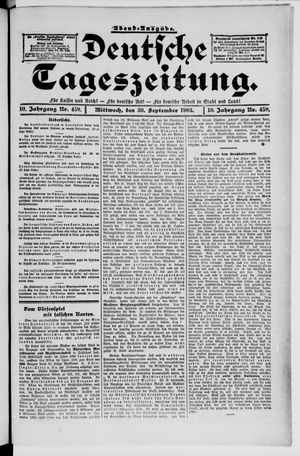 Deutsche Tageszeitung on Sep 30, 1903