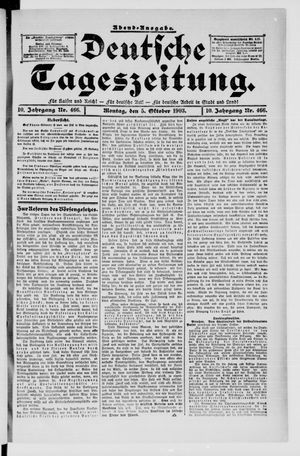 Deutsche Tageszeitung on Oct 5, 1903