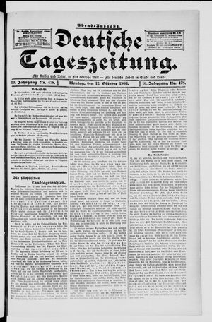 Deutsche Tageszeitung vom 12.10.1903