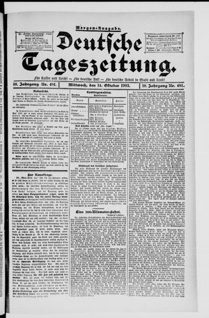 Deutsche Tageszeitung on Oct 14, 1903