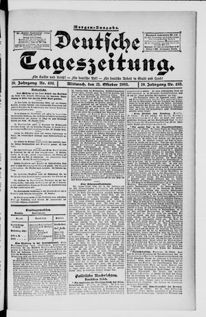 Deutsche Tageszeitung vom 21.10.1903