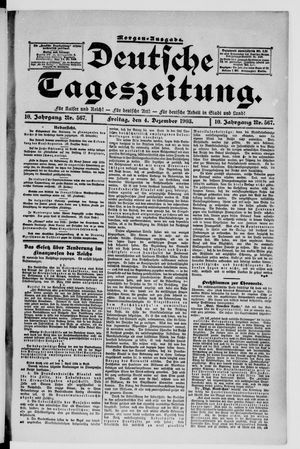 Deutsche Tageszeitung vom 04.12.1903