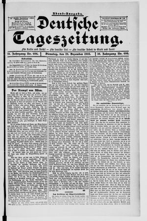 Deutsche Tageszeitung vom 29.12.1903