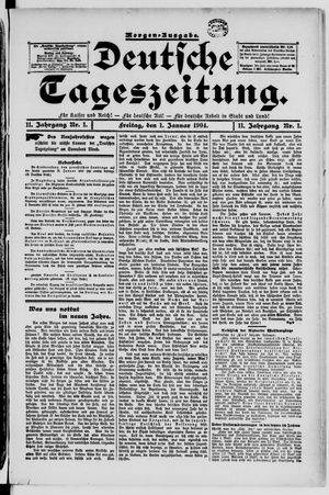 Deutsche Tageszeitung on Jan 1, 1904