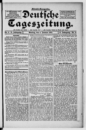 Deutsche Tageszeitung on Jan 4, 1904