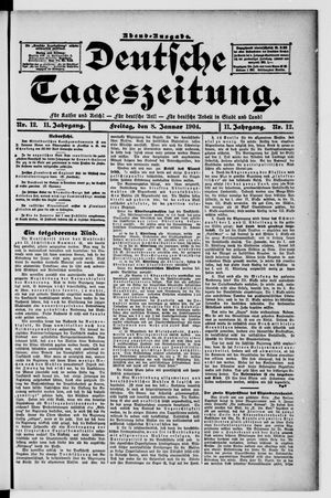 Deutsche Tageszeitung vom 08.01.1904