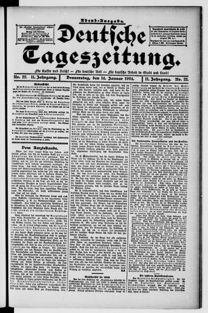 Deutsche Tageszeitung vom 14.01.1904