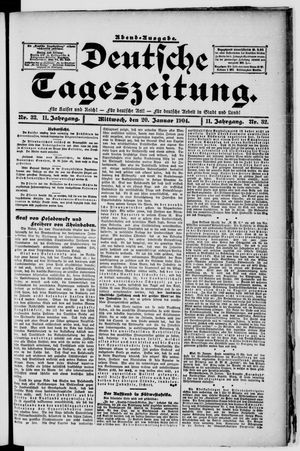 Deutsche Tageszeitung vom 20.01.1904