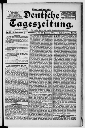 Deutsche Tageszeitung vom 23.01.1904