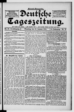 Deutsche Tageszeitung vom 26.01.1904