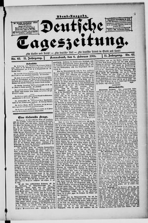 Deutsche Tageszeitung vom 06.02.1904