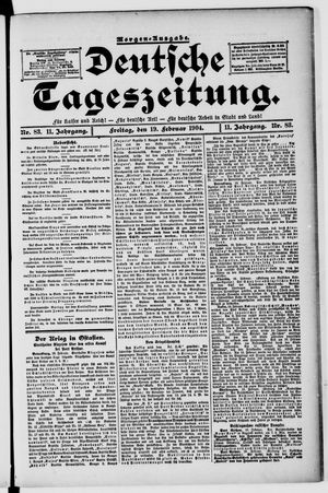 Deutsche Tageszeitung on Feb 19, 1904