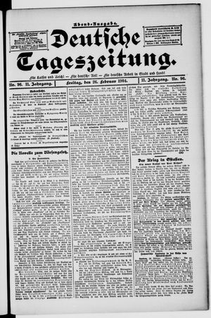 Deutsche Tageszeitung on Feb 26, 1904