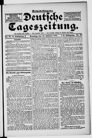Deutsche Tageszeitung on Feb 28, 1904