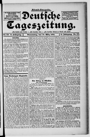 Deutsche Tageszeitung on Mar 10, 1904