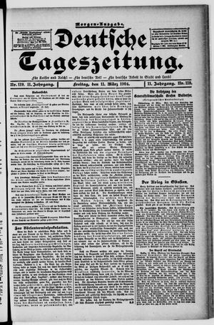 Deutsche Tageszeitung vom 11.03.1904