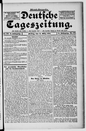 Deutsche Tageszeitung vom 11.03.1904